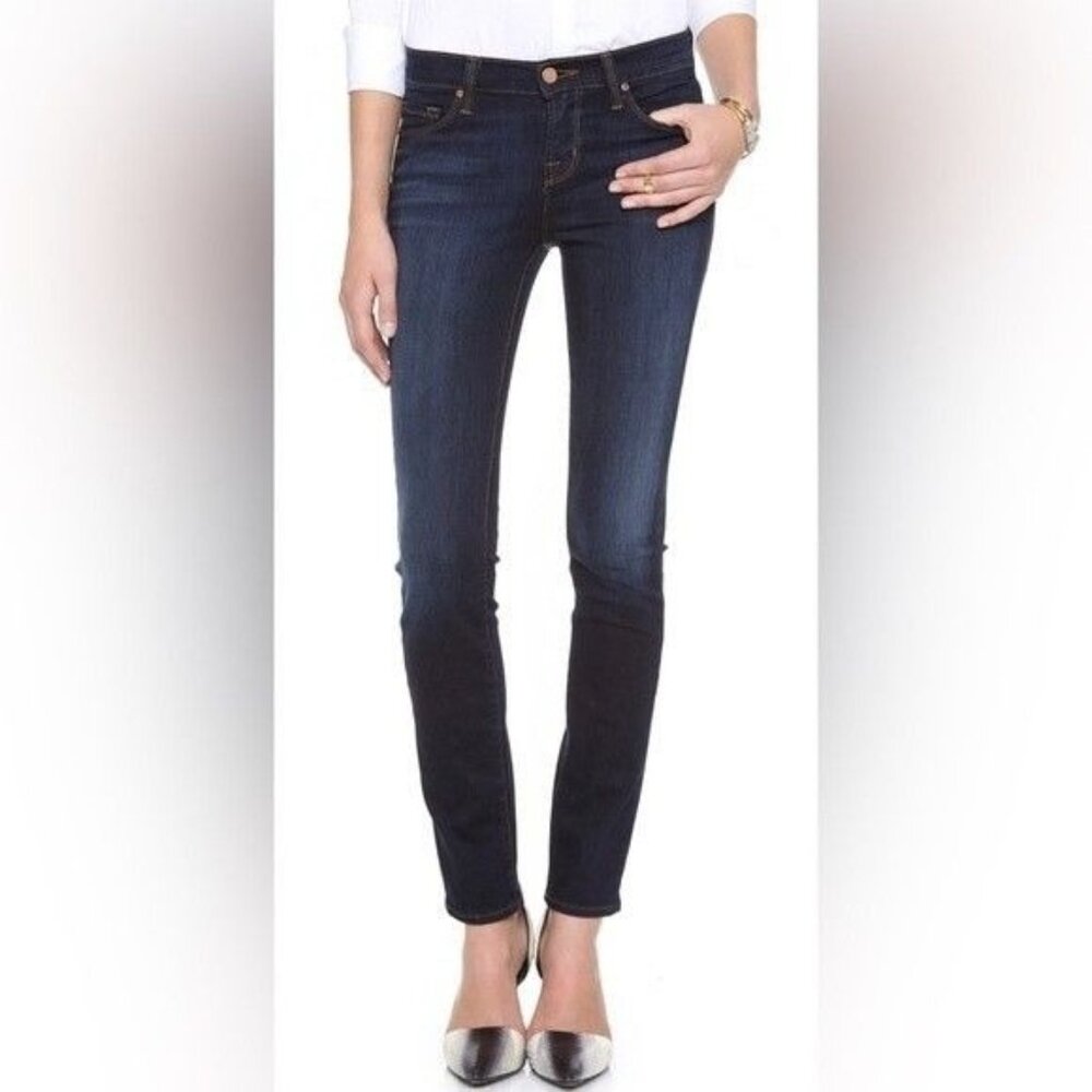 J Brand Skinny Jeans 26 Low Rise Palisade Dark Wash Denim Blue